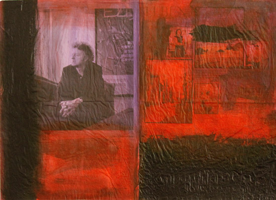 {aus der Serie DIE ZEIT}, Acryl, Tusche, Offsetdruck auf Papier, 2005