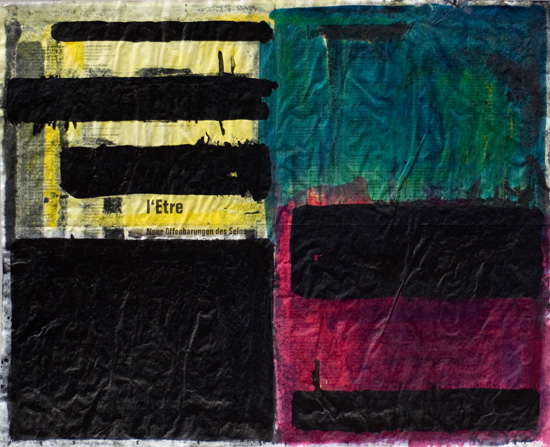 {aus der Serie ARTAUD - l´Etre}, Tusche, Offsetdruck auf Papier, 2004